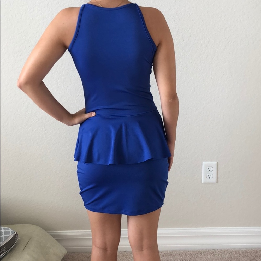 👗💙 Blue party mini dress - Picture 2 of 5